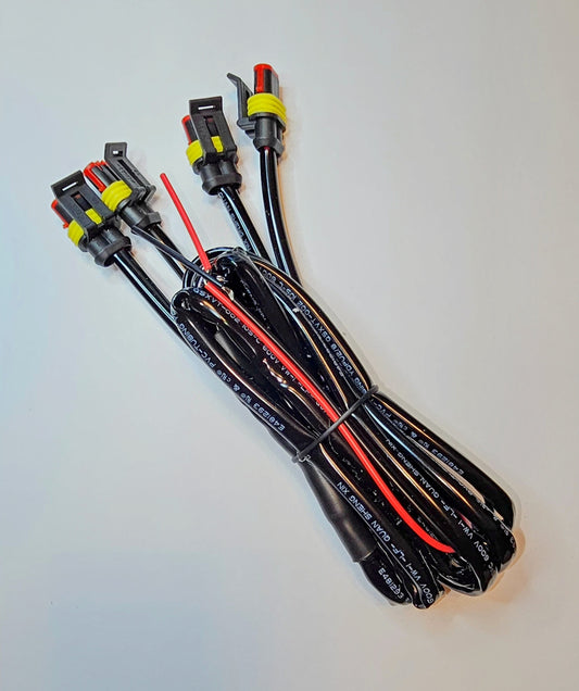 Wiring harness, 4 x 2-pin male connectors